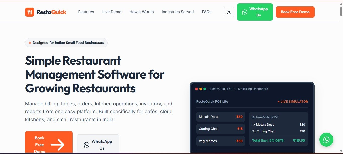RestoQuick Restaurant Management Platform